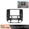 For 14-18 Chevy Silverado Console GPS Navigation Screen Cover Trim Carbon Fiber