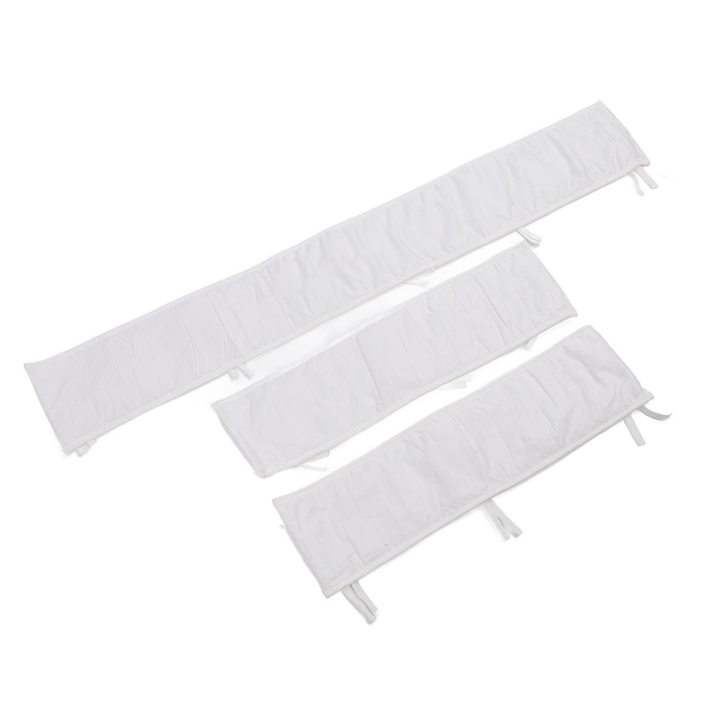 3 ks Bavlněný chránič postýlky pro miminko Měkký nárazník Dětská protikolizní zábrana Jednobarevná dělená postel