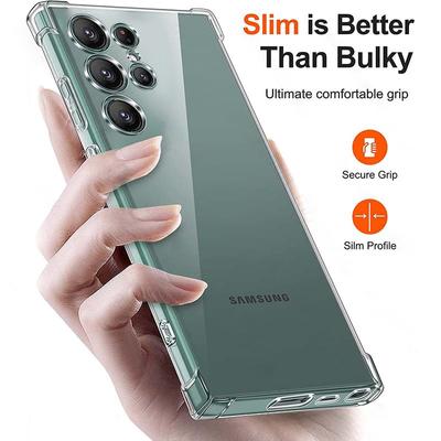 Schlanke, kristallklare, stoßfeste Weichgummihülle für iPhone 17 16 14 15/Redmi Note 13 Pro/Samsung S26 S25 Ultra S24 FE A56/Xiaomi 14T Pro 13T Poco X6