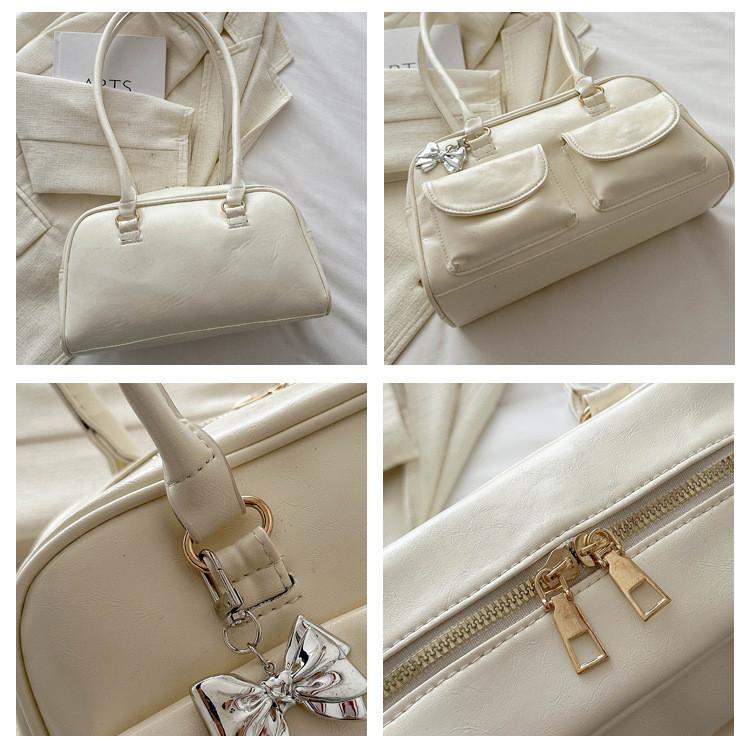 Trendy Womens Box Shaped Handbag With Polyester Interior For Casual Outings