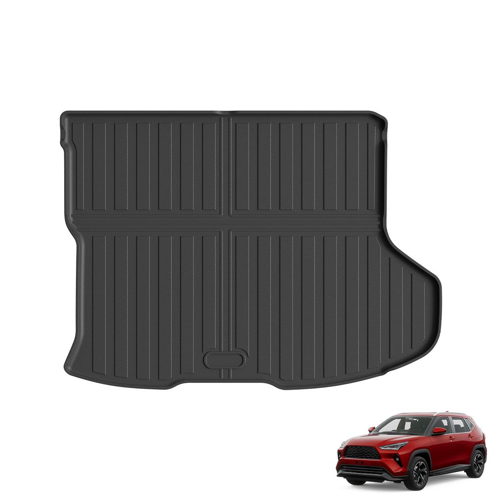 LUCKEASY Right Hand Drive for Toyota Yaris Cross HEV AC200 2025-2027 TPE Car All-Weather Floor Mats Trunk Pad Accessories Black
