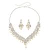 Elegant Bridal Jewelry Set Crown Necklace Earrings Hairpiece Alloy Rhinestone Wedding Party Accessories Women