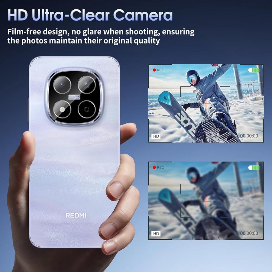 2 db Valódi Fekete Edzett Üveg Kamera Fólia Xiaomi Redmi Note 15 4G 5G Note 15 Pro 5G/ Note 15Pro+ 5G Plus-hoz Üveg Kamera Lencse Védő Lencse Fólia