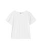 Lense Raw Edge U-Neck Half Tee White