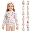 Maillot de bain une pièce à manches longues pour fille - Maillot de bain mignon à séchage rapide