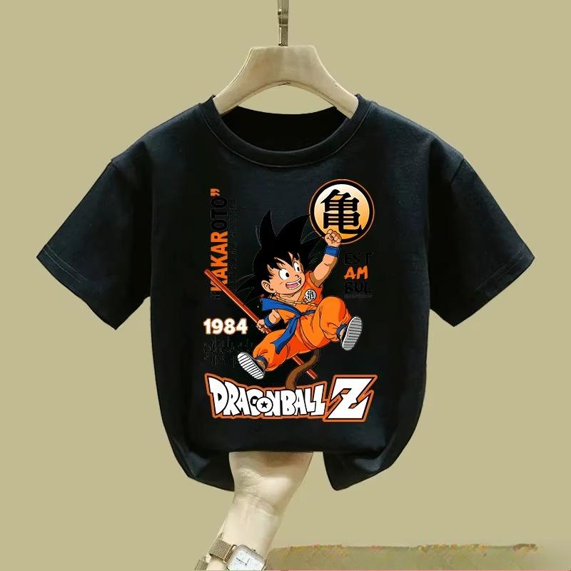 Dragon Ball Z Goku Kids T-Shirt, Anime Print Short Sleeve Tee, Perfect for Anime Fans Summer casual fashion cotton T-shirt