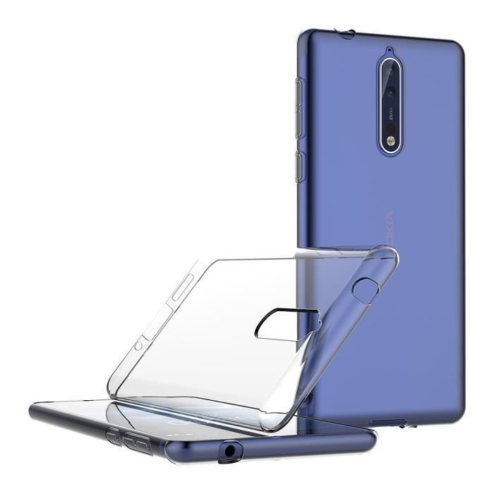 Transparent TPU Gel Case - PHONILLICO - Nokia 8 - Ultra Slim - Optimal Protection - Flexible