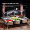 Stainless Steel Buffet Food Display Basin with Flip Lid