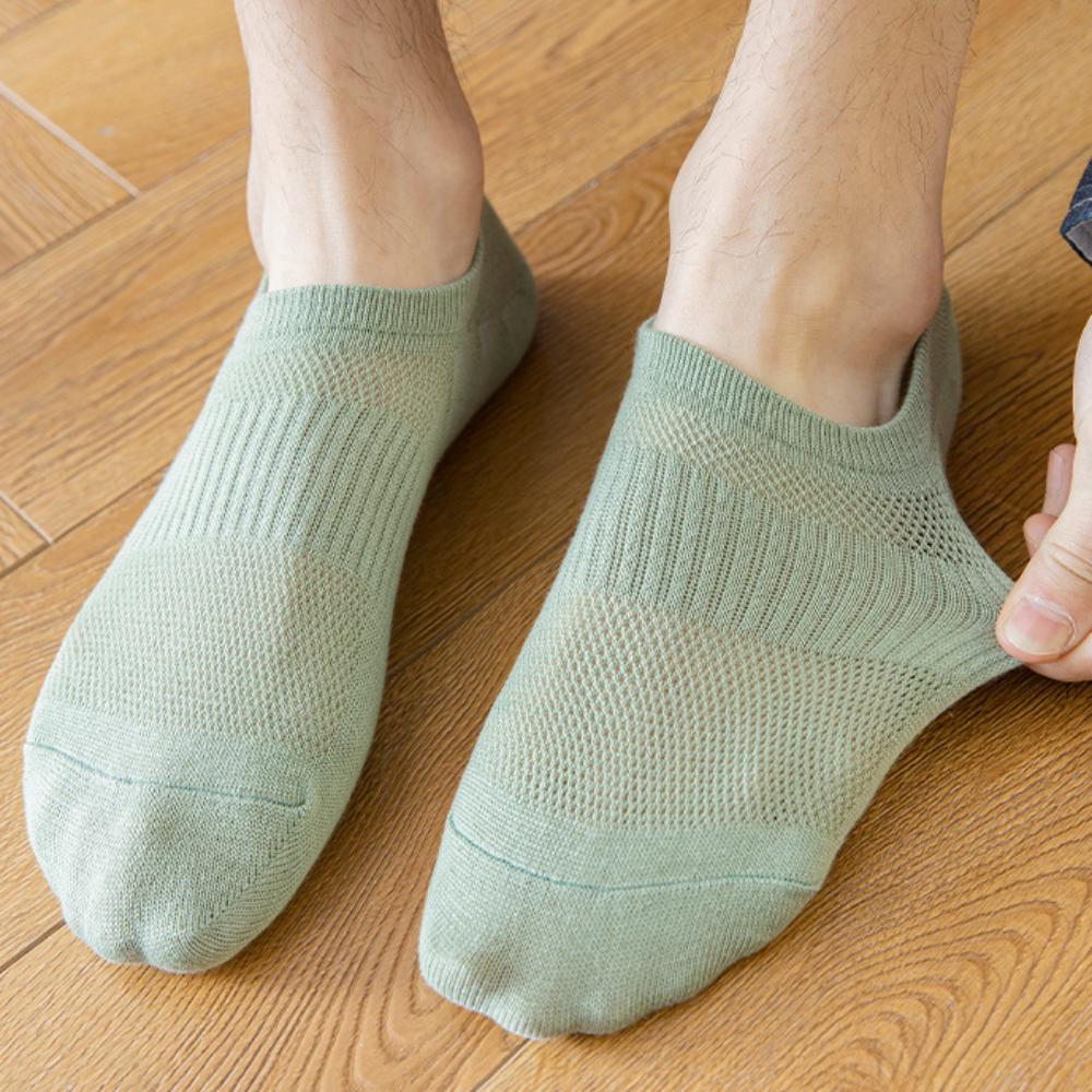 

Low Cut Men s Cotton Boat Socks Non-slip Sweat-Absorbing Sports Socks Comfortable Outdoor белый