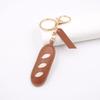 Creative  Keychains Women Pu Leather Hanger Pendant Decoration For Bag Charm Car Keyring Accessories Gifts