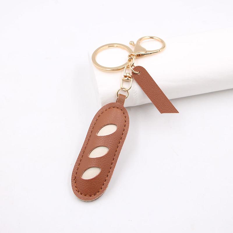 Creative  Keychains Women Pu Leather Hanger Pendant Decoration For Bag Charm Car Keyring Accessories Gifts