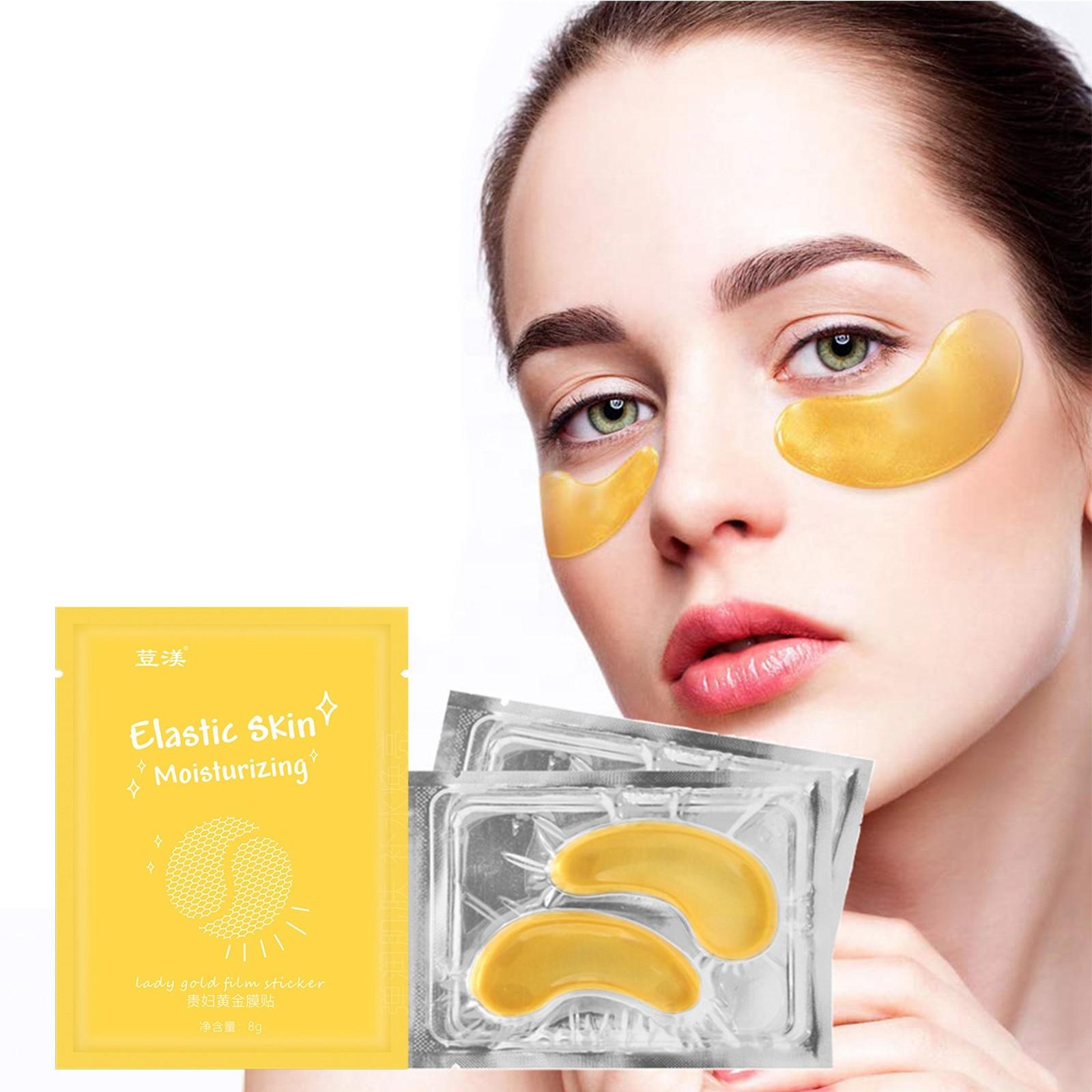 

Маска для глаз от мешков под глазами, от черных кругов, тонких линий и морщин «рыбий хвост» 2 мл One Size жёлтый