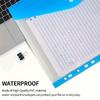 6pcs A4 Large Capacity Loose-Leaf File Pockets | Modern PP Material, Expandable Button and Label Pockets, 11-Hole Binder Rings - Portable Design