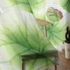 Watercolor Lotus Leaves Sheer Curtains For Living Room Window Transparent Voile Tulle Curtain Bedroom Drapes Home Decor