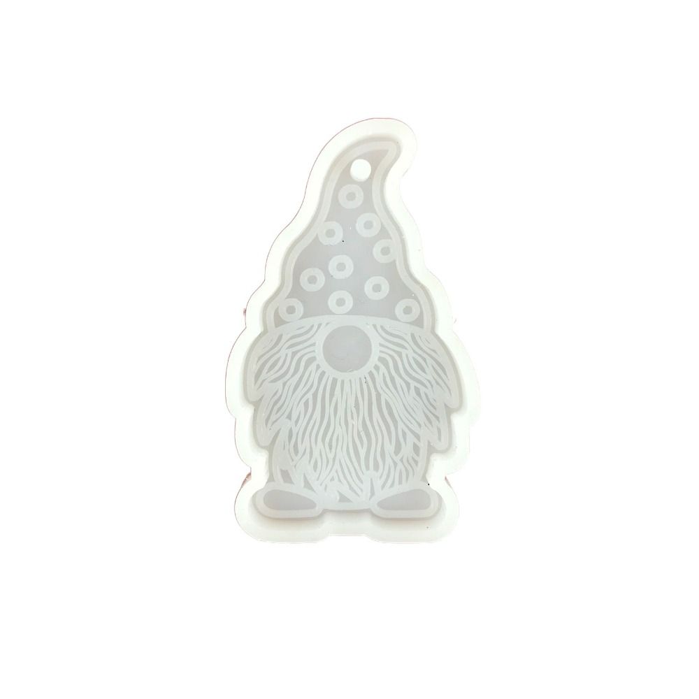 Hanging Tags Dwarf Keychain Pendant Mold DIY Santa Claus Mold Xmas Pendant Silicone Mold  Garden
