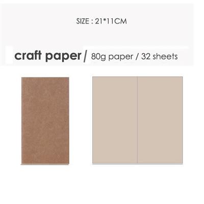 JIANWU Creative kraft paper Traveler notebook inside page Diary notebook Various styles