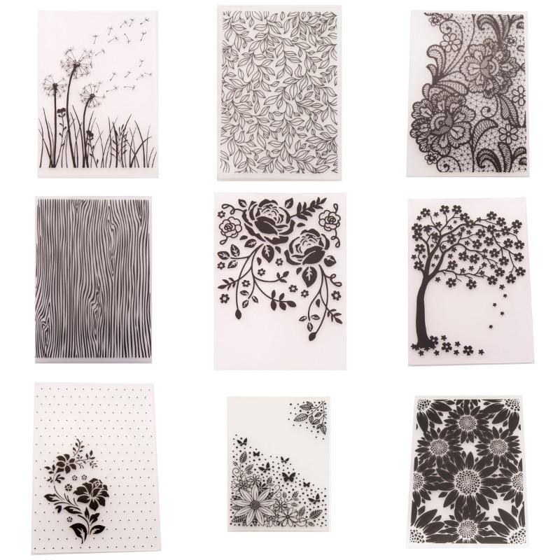 Plastic Embossing Folders for Card Making Scrapbooking DIY Albums Journals Paper Crafts Decoration for Photo Album Decorations