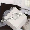 1PC Women's Simple Double Round Buckle Elastic Stretchable Waist Versatile Belt, Dress Sweater Coat Daily Commuter Decoration