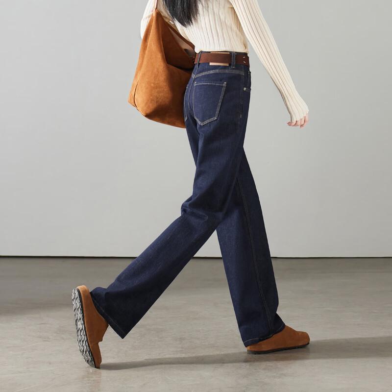 SOFSIL Women's High-Waisted Wide-Leg Straight Jeans