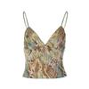European and American women's clothing autumn new products sexy lace splicing deep V slim backless suspender small vest wholesale