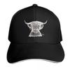 Scottish Highland Cow PRiNT BiG BaD BiLL BW by Shirley MacArthur Baseball Cap Sailor Cap for Unisex Party Hat Unisexs Womens