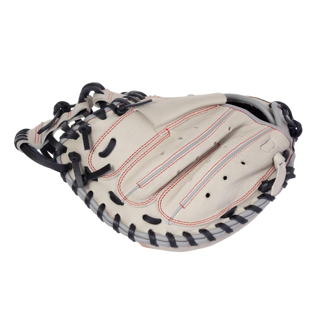 ZETT Ground Hero Youth Softball Gray x BJC762622 Catcher's Mitt, Right-Handed Throw, Black,