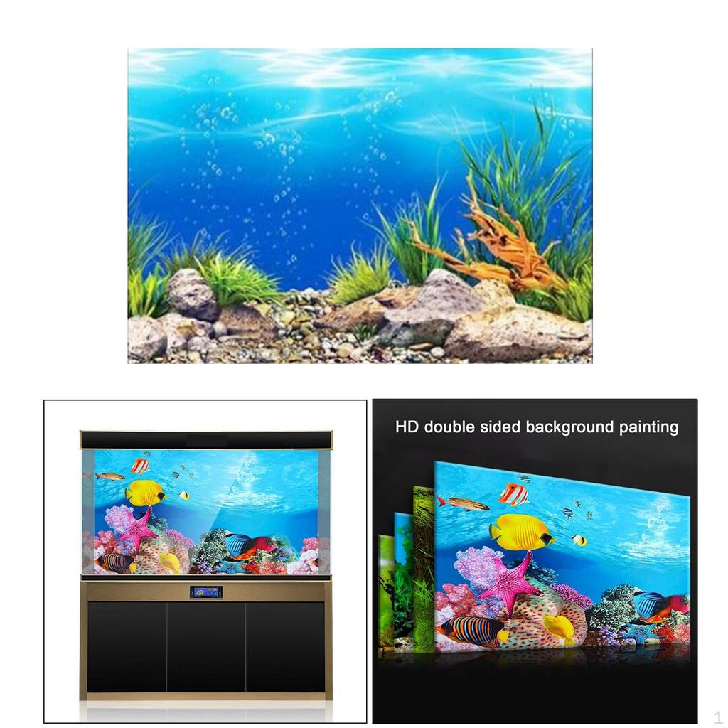 PVC Aquarium Background Poster Fish Tank Decoration Landscape