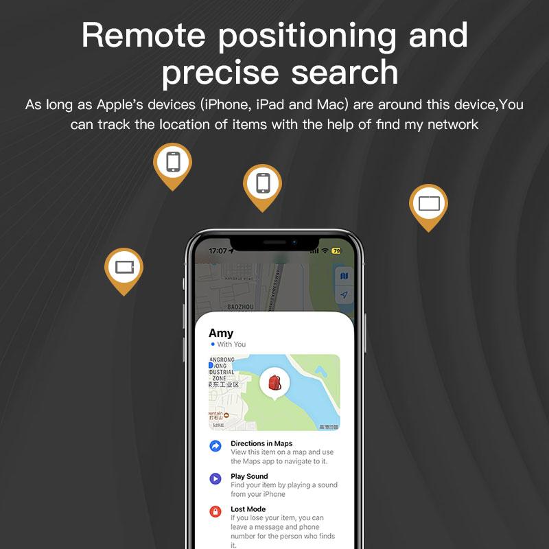 Etichetă inteligentă Bluetooth Poziționare globală prin intermediul aplicației Apple Find My Tracker Căutare distanță lungă Cheie Geantă copil Localizator bicicletă