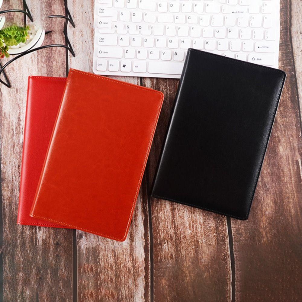 PU Leather A5 File Folder With Elastic Pen Insert Waterproof Business Meeting Contract Clamp Card Slot Writing Pad Restaurant