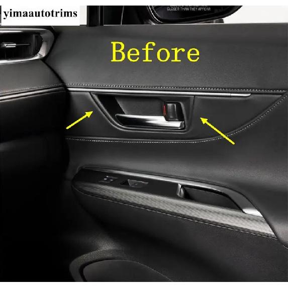 Car Inner Door Handle Bowl Frame Decoration Cover Trim Stainless Steel Accessories Interior Fit For Toyota Harrier -