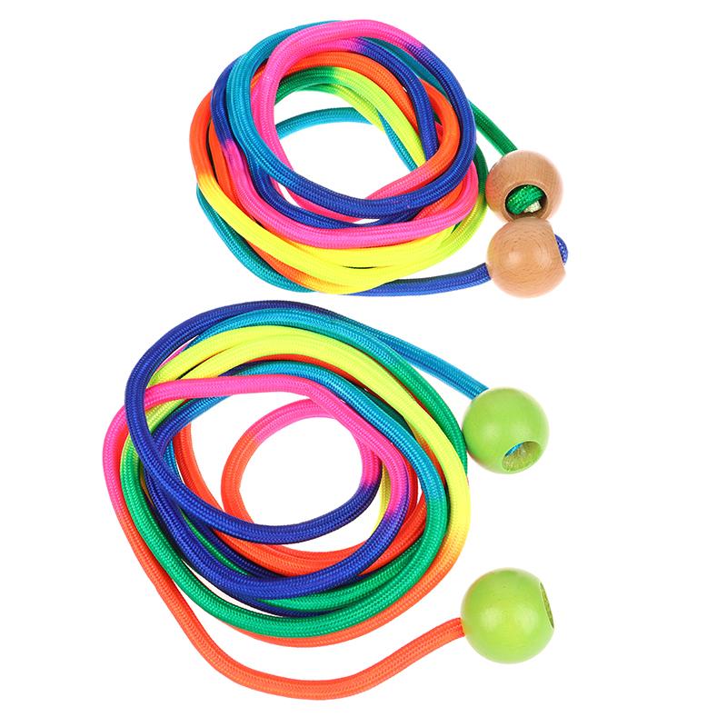 5M Profesionálne korálkové švihadlo - 16ft Drevené rukoväte Skupinové švihadlo pre hodiny telesnej výchovy a ihrisko,