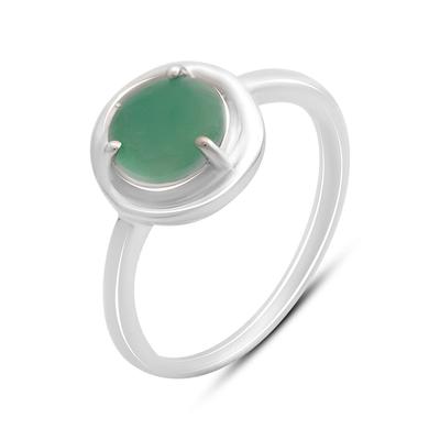 Silver Ring with Natural Emerald, Product Weight 3.23 G (2172529)