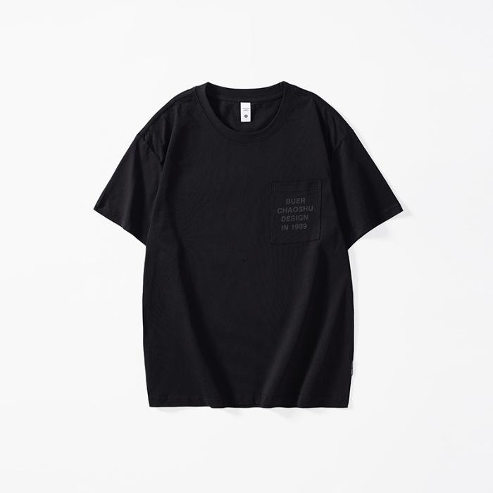 American Retro Short-sleeved T-shirt for Men's Summer New Round Neck Loose Large-size Half-sleeved Shirt