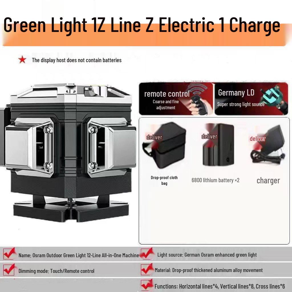 High Precision 16-Line Green Laser Level for Outdoor Projection