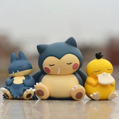 Pokemon Drăguț Psyduck Snorlax Gonbe Figurină de Acțiune Desene Animate Joc Colecție Crăciun Păpușă PVC Model Jucării Cadouri de Ziua de Naștere