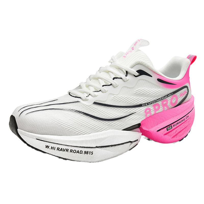 Carbon board running shoes men's children's red rabbit 8PRO popcorn flying thread woven mesh sports shoes rubber and plastic sole ultra-light morning