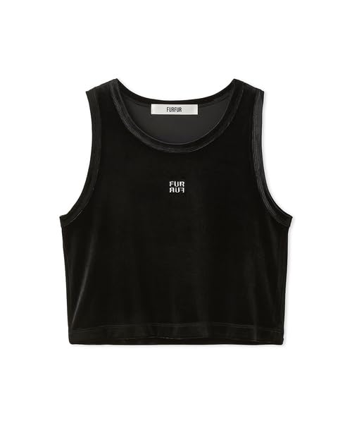 

Furfur Logo Embroidered Velvet Tank Top Black Women s RWCT251031, чёрный