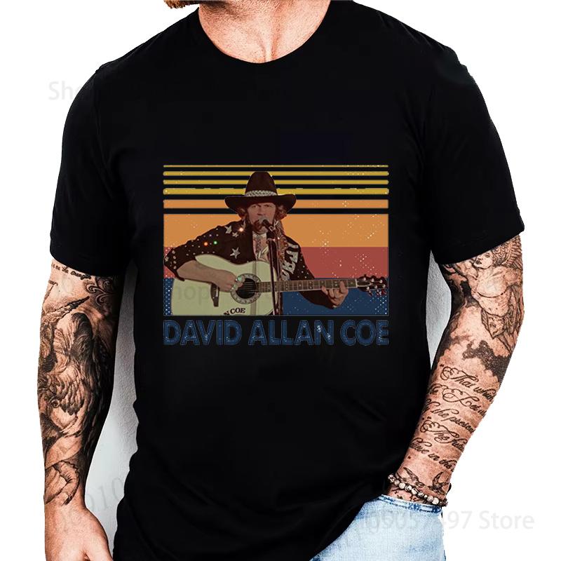 

Women Men Funny David Allan Coe Vintage Sunset Style Print T-shirt Summer Short Sleeved Round Neck Unisex Street Fashi Top Shirt S разноцветный