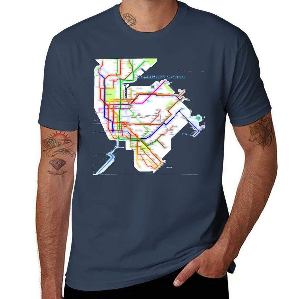 NYC U-Bahn Karte T-Shirt Performance Workout Kurzarm T-Shirt