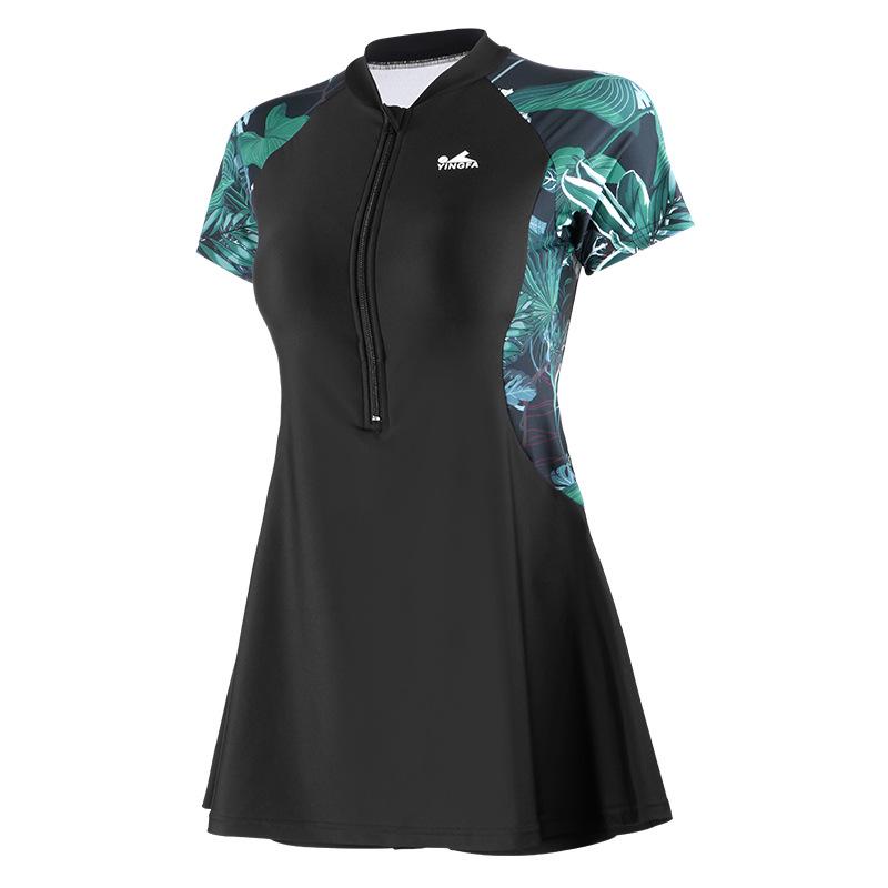 Yingfa 2024 Women s Slimming One-Piece Swimsuit - Tummy Concealing, Casual Hot Spring Beachwear 24B903 L