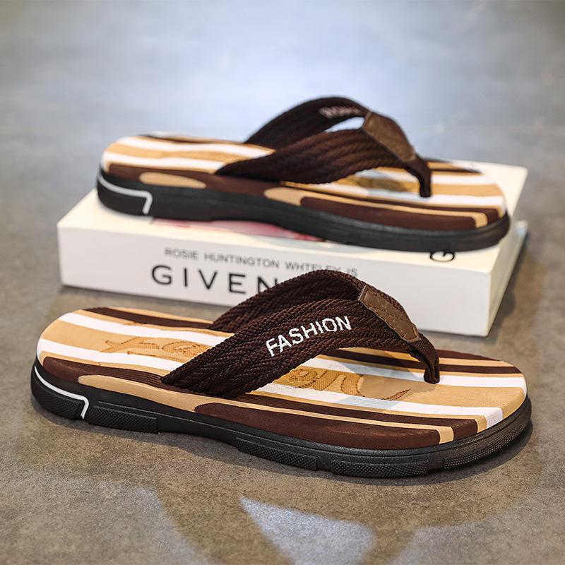 

Flip flops men s pinch feet home indoor slippers beach Korean high-end flip flops Flip flops 45 хаки