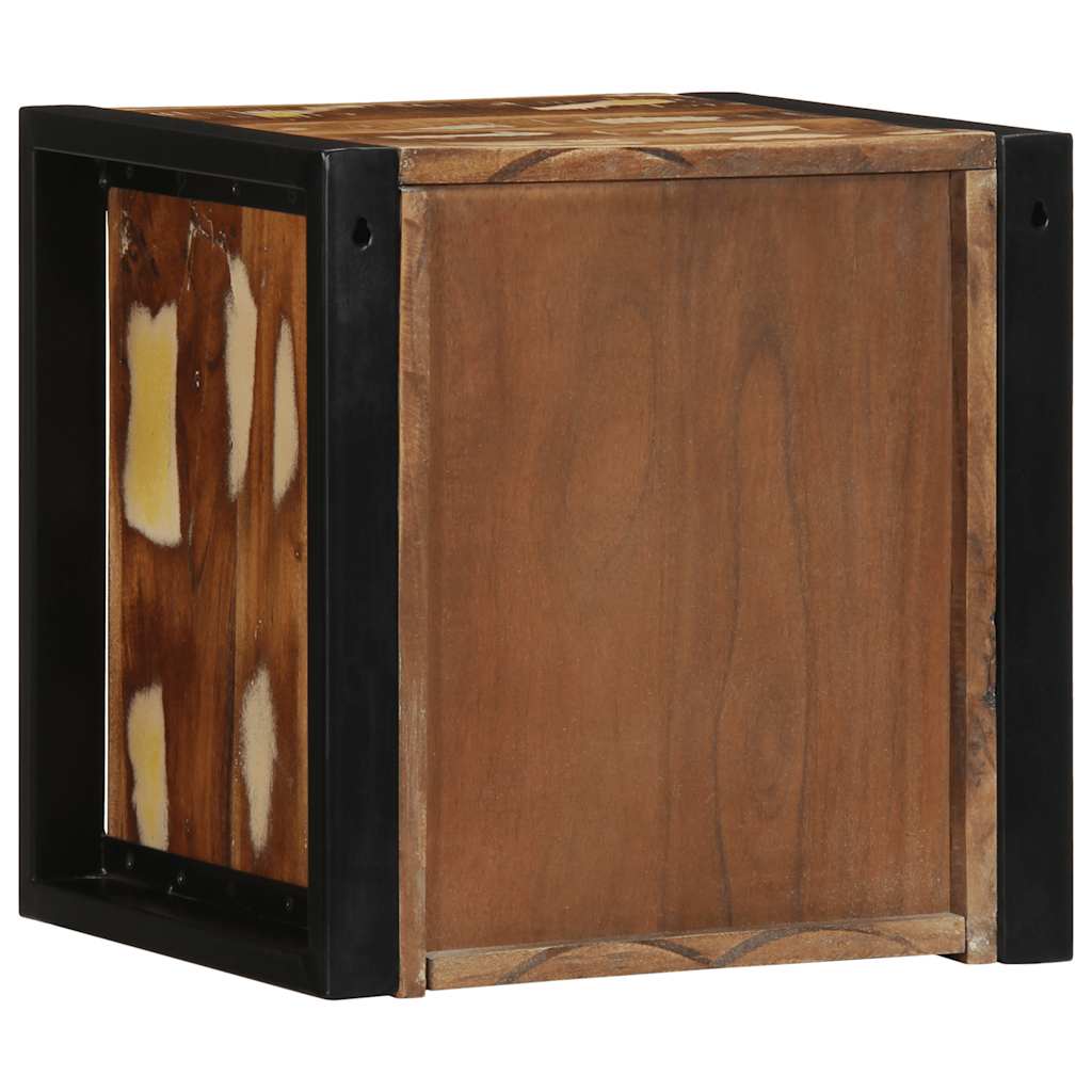 Nightstand Multicolor 40x35x40 Cm Reclaimed Solid Wood