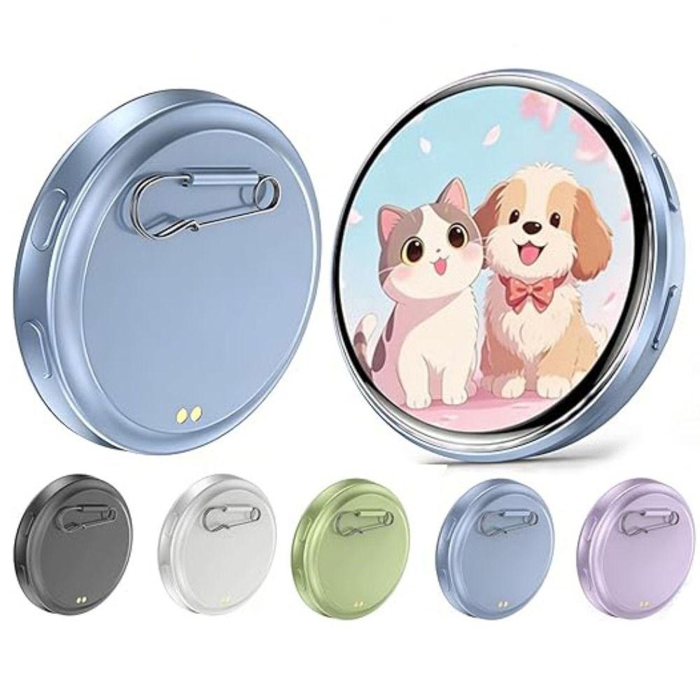 7 Color LED Dynamic Electronic Badge Touch Screen Anime E-Badge Display Pin  Anime Enthusiasts Gift