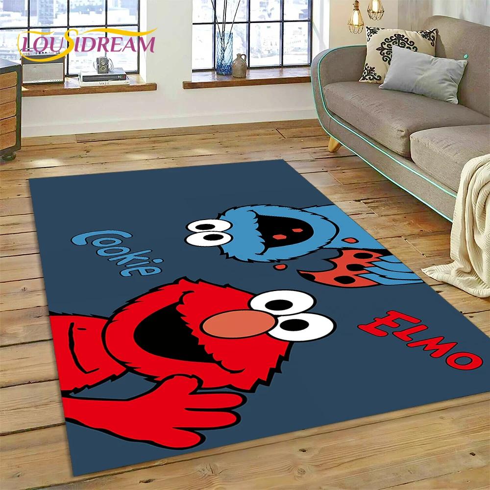 3D Cartoon S-Sesame Street Rug Carpet for Living Room Bedroom Home Decor,Floor Mat Non-slip Decoration for Sofa Doormat Kid Gift