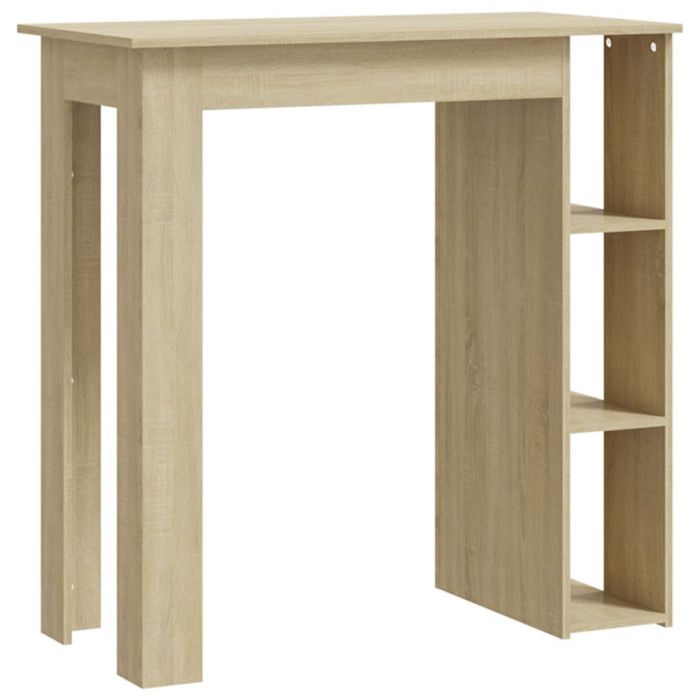 VidaXL Bar Table with Shelf Sonoma Oak 102x50x103.5cm Chipboard