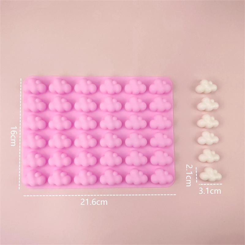 Cloud Silicone Mold For Soap Gummy 3D Rainbow Raindrop Weather Candy Chocolate Pudding Ice Cube Tray Cupcake Cake Decoration