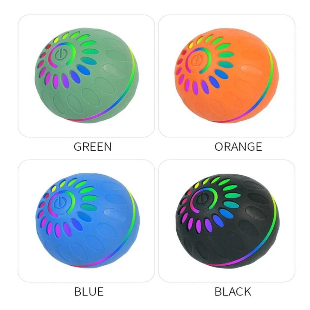 Luminous Interactive Rolling Ball Rechargeable Auto Moving Dog Toy Cat Playmate