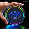 LED Car Cup Coasters 7 Colors Atmosphere Light Bottle Cup Holder Pad For Toyota Rav4 Corolla Camry Mirai Aqua Cross TRD GR Sport