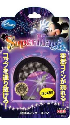 Tenyo Magic Trick - Go Through the Cup Disney Miracle Mickey Coin - Mickey Mouse - For Beginners, Ages 6 and Up