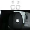 -22 Seat Headrest Adjust Button Ring Trim Matte Silver For Benz A-Class CLA